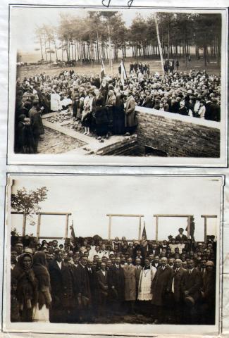 Poświęcenie kamienia węgielnego i wmurowanie aktu erekcyjnego pod szkołę w Wólce - 30 IX 1928 roku.