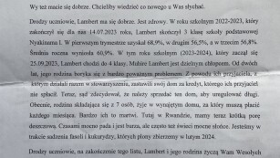 List do uczniów Szkoły Podstawowej nr 48 w Lublinie